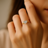 Anel Ouro 18K Coração Com Zircônia Branca