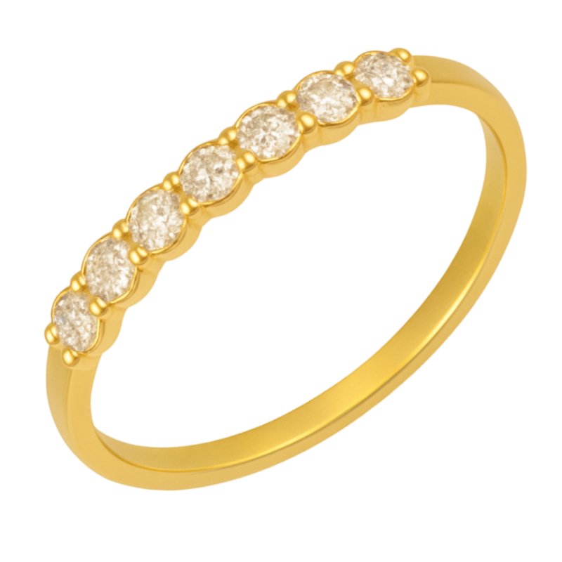 Anel Ouro 18K Infantil Ou Falange Com Zircônia Branca