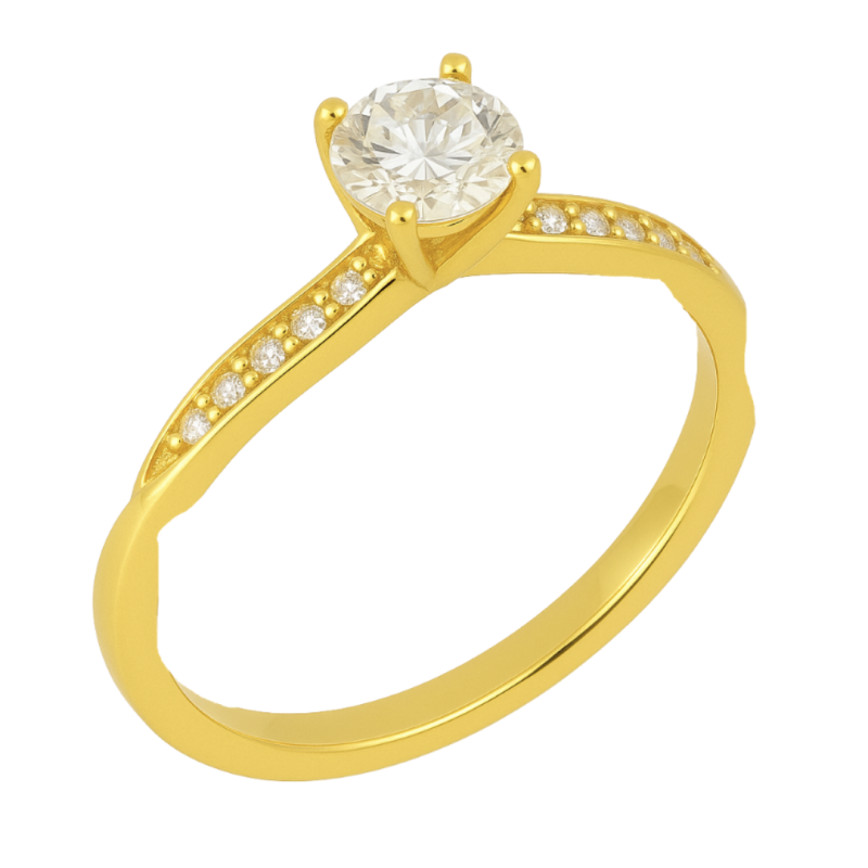 ANA.AU.AMA.SOLITARIO C/ZIRCONIA LATERAL
