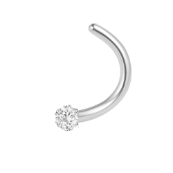 piercing ouro 18k branco de...