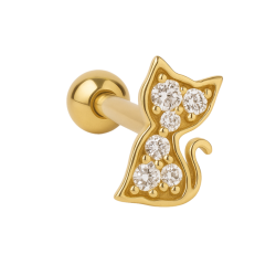 Piercing Ouro 18K Gato