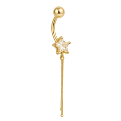 Piercing Ouro 18K De Umbigo...