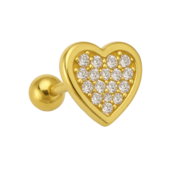 Piercing Ouro 18K Coração