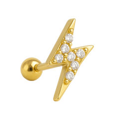 Piercing Ouro 18K Raio Com...