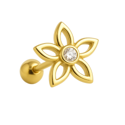 Piercing Ouro 18K Flor...