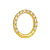 Piercing Ouro 18K Argola Cravejado de Zirconia