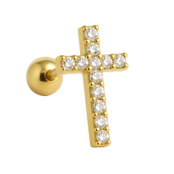 Piercing Ouro 18k Cruz...