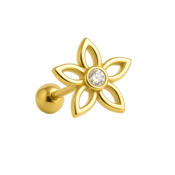 Piercing Ouro 18K Flor