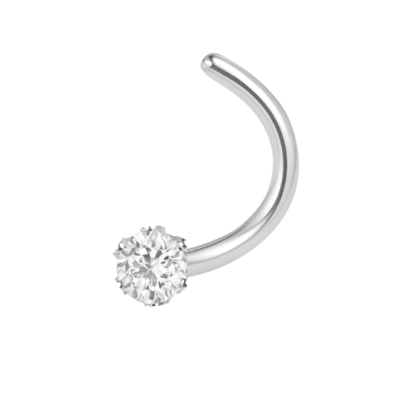Piercing Ouro 18K De Nariz Ponto De Luz
