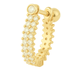 Piercing Ouro 18K Cravejado...