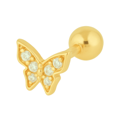 Piercing Ouro 18K Borboleta...