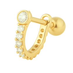 Piercing Ouro 18K Meia...