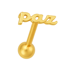 Piercing Ouro 18K Paz