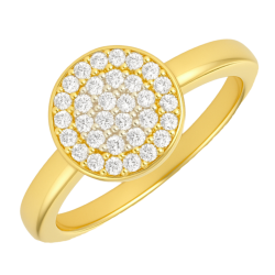 Anel Ouro 18K Com Pedra
