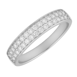 Anel Ouro 18K Com Brilhantes