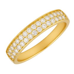 Anel Ouro 18K Com 34...