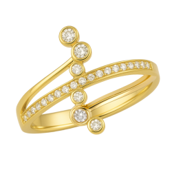 Anel Ouro 18K Com Pedra