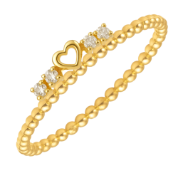 Anel Ouro 18K Mini Bolinhas...