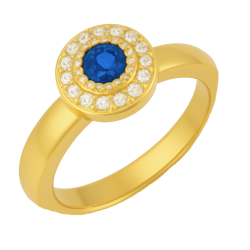 Anel Ouro 18K Redondo Com...
