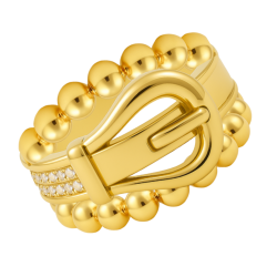 Anel Ouro 18K Fivela E...
