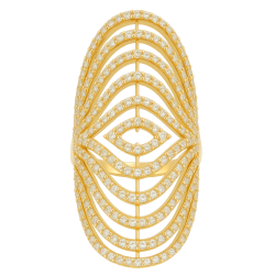 Anel Ouro 18K Ondas...