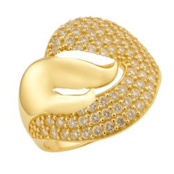 Anel Ouro 18K Folhas