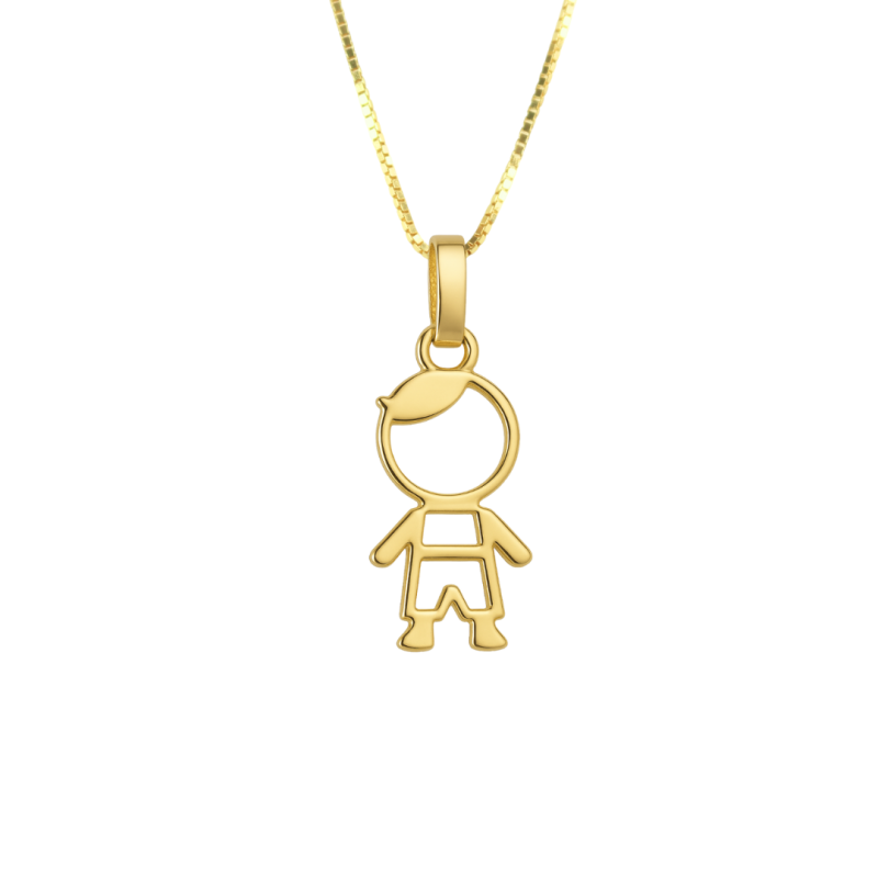 Pingente Ouro 18K Menino Vazado