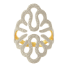 Anel Ouro 18K Flor Losango