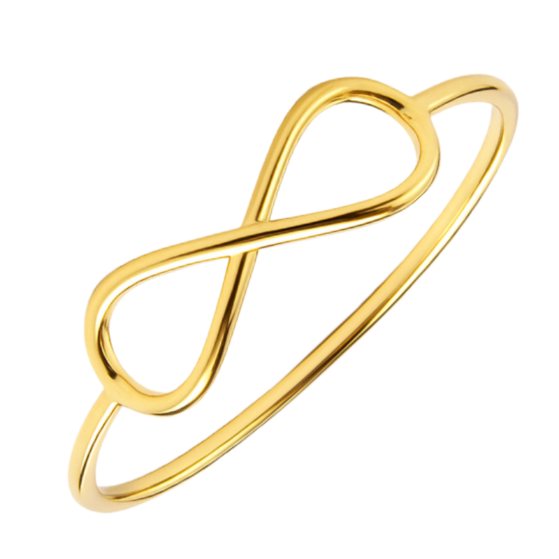 Anel Ouro 18K Infinito Liso