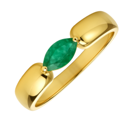 Anel Ouro 18K Navete...