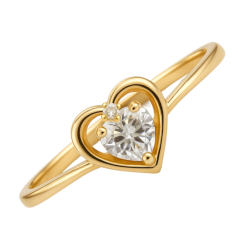 Anel Ouro 18K Com Zirconia
