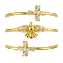Anel Ouro 18K Espírito...