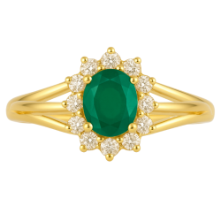 Anel Ouro 18K Zircônia...