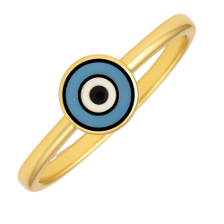Anel Ouro 18K Olho Grego
