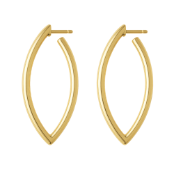 Brinco Ouro 18K Argola Oval...