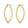 Brinco Ouro 18K Argola Oval Trabalhada