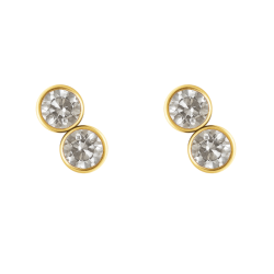 Brinco Ouro 18K Duas...