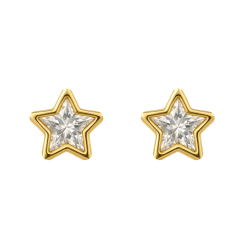 Brinco Ouro 18K Estrela...