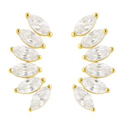 Brinco Ouro 18K Com Seis...