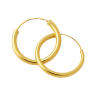 Brinco Ouro 18K Argola Redonda Fio Redondo
