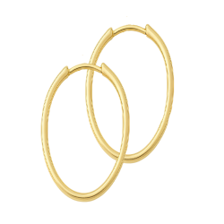 Brinco Ouro 18K Argola Oval...