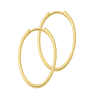 Brinco Ouro 18K Argola Oval Fio Redondo