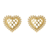 Brinco Ouro 18K Coraçao Com Zirconia