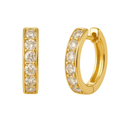 Brinco Ouro 18K Argolinha...