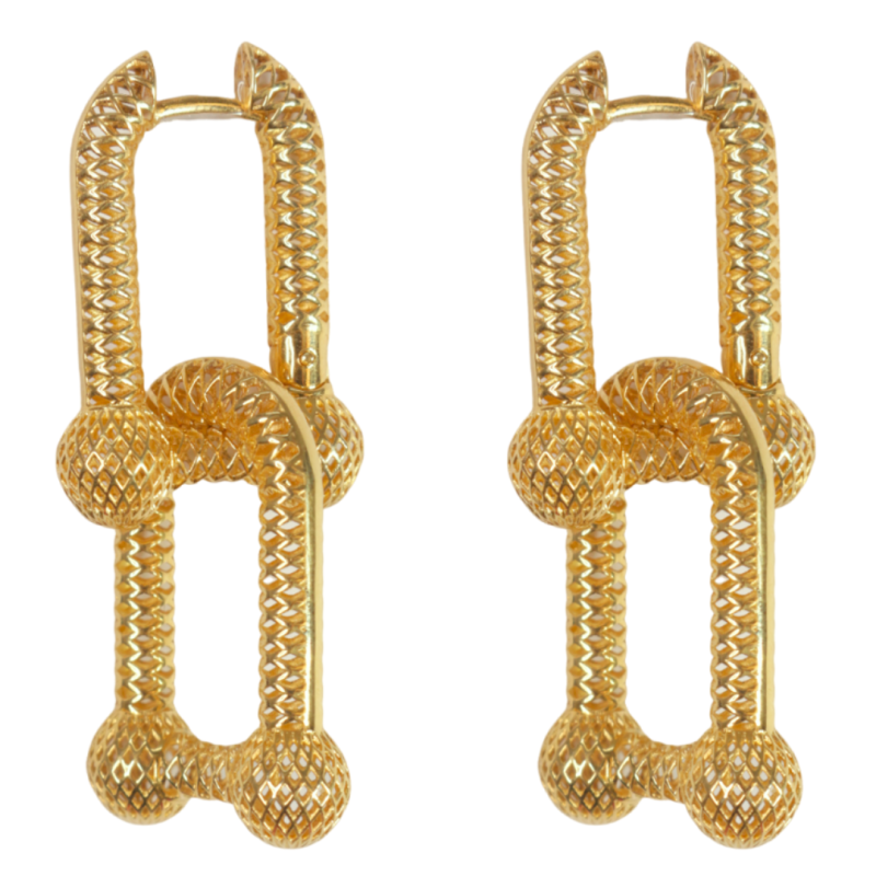 BRINCO DE OURO  TELA DOIS ARÇOS PENDURADOS
