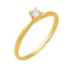Anel Ouro 18K Solitário