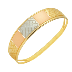 Anel Ouro 18K Tricolor Dois...