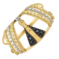 Anel Ouro 18K Nossa Senhora...
