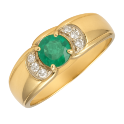 Anel Ouro 18K Oval...