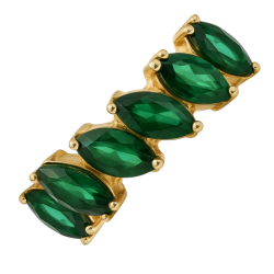 Anel Ouro 18K Com Zircônias...